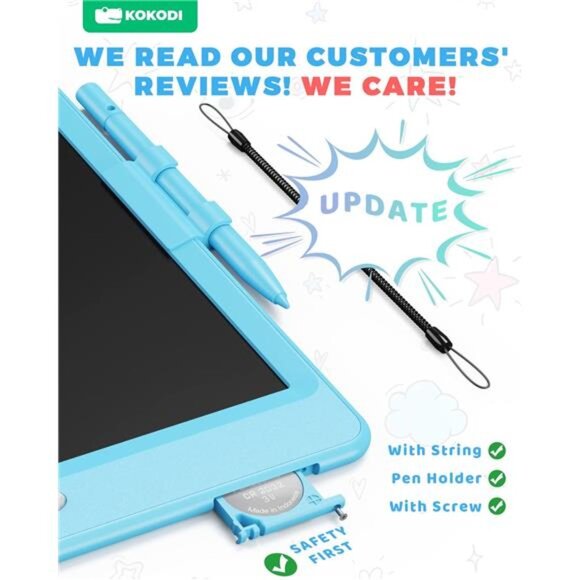 LCD Writing Tablet,10 Inch Colorful Toddler Doodle Board Drawing Tablet,Erasable - Picture 2 of 7